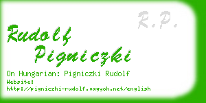 rudolf pigniczki business card